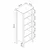 Hanah Home višenamenski ormarić Marlo 20484, 63 cm, Derin Sepet / Moonstone