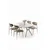 Hanah Home Trpezarijski set, 5 komada, Bež