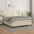 Vidaxl Box spring postelja z vzmetnico krem 160x200 cm umetno usnje