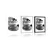 Plakat s paspartujem SPA kamni in orhideja v črnobeli varianti - 30x45 white