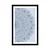Plakat s paspartujem Mandala z detajli v modri barvi - 30x45 silver