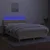 Vidaxl Box spring postelja z vzmetnico LED krem 140x200 cm blago