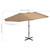 Vanjski suncobran s aluminijskim stupom 460 x 270 cm smeđesivi