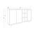 Hanah Home Konzola Seria, 140x86x40 cm, Svetlosiva