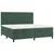 Vidaxl Box spring postelja z vzmetnico temno zelena 200x200 cm žamet
