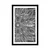 Plakat s paspartujem tekstura Mandale v črnobeli varianti - 30x45 silver