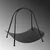 Aberto Design Dekorativni stalak 42x50x39cm, Crni