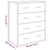 Komoda s 4 ladice 60 x 30,5 x 71 cm crna