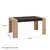 Homestyle4U Jedilna miza, 154x90,5x74,5 cm, črno-rjava