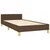 Vidaxl Posteljni okvir brez vzmetnice temno rjav 100x200 cm blago