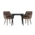 Venture Design Jedilna miza in stol komplet Tempe in Tomorrow 75x80x80 cm črno rjava