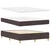 Vidaxl LED Box Spring Postelja Temno rjava 140 x 200 cm blago