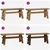 klupa Prirodna 100 x 29 x 43,5 cm Čvrsto teak drvo
