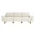 ATELIER DEL SOFA Sofa sa 3 sedišta Sparrow Extra 3 Milk Froth Walnut