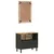 Set ormarića za kupaonicu 2 kom. Prirodna 62 x 33 x 58 cm