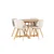 Venture Design Jedilna miza in stol komplet Yakidon Lilja miza 120x75 cm stol 50x80x48 cm rjava bež