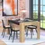 Homestyle4U Jedilna miza, 154x90,5x74,5 cm, črno-rjava