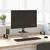 Stalak za monitor crni 100x20x8 cm kaljeno staklo i metal