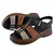 Mona Shoes Ženske sandale, Kožne, Braon-crne