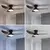Brilagi - LED prigušiva plafonski ventilator LED/38W/230V 100 cm crna/smeđa + daljinski upravljač