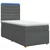 vidaXL Postelja boxspring z vzmetnico Temno siva 90 x 200 cm Blago