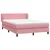 Vidaxl Box spring postelja z vzmetnico roza 160x210 cm žamet