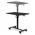 ModernHome Mobilni podesivi sto, 71.5-112 cm, 70x48 cm, Crni