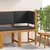 Vidaxl Vrtni Stol z blazino Rjava 50 x 50 x 91cm Trden akacijev les