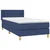 Vidaxl Box spring postelja z vzmetnico moder 90x200 cm blago