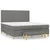 Vidaxl Box spring postelja z vzmetnico temno siva 180x200 cm blago