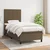 Vidaxl Box spring postelja z vzmetnico temno rjava 80x200 cm blago