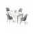 Hanah Home Trpezarijski set, 5 komada, Sivi