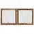 Vrata za pse s postoljem 2 pcs Staro drvo 100 x 100 cm