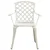3-dijelni bistro set od lijevanog aluminija bijeli