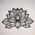 Wallity Zidna dekoracija Lotus-APT524MS, 44x68 cm, 1.2 mm, Crna