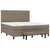 Vidaxl Box spring postelja z vzmetnico taupe 160x200 cm blago