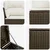 Set sofe 7 pcs Smeđa i krem bijela Poli Rattan i čelik