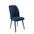 Hanah Home set trpezarijskih stolica Platinum 2 kom, teget tkanina Jerry, crne metalne noge