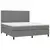 Vidaxl Box spring postelja z vzmetnico temno siva 180x200 cm blago