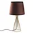 Opviq Stona lampa Telis-5382, 28x28x55 cm, IP20, Braon-zlatne boje