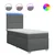 VIDAXL Box spring postelja z vzmetnico temno siva 90x190 cm blago