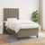 Vidaxl Box spring postelja z vzmetnico taupe 90x190 cm blago