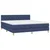 Krevet box spring s madracem LED plavi 160x200 cm od tkanine