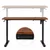 ModernHome električni radni sto 140 × 60 cm, podesiva visina 72–118 cm, rustični hrast