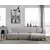 Atelier del Sofa Ugaona garnitura Aren 145x43x206cm Siva
