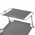 VIDAXL vrtni ležalnik s streho (58x189x27cm), siv