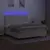 vidaXL vidaXL Box spring postelja z vzmetnico LED krem 160x200 cm blago, (20902013)