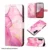 Maska na preklop Marble za Honor 600 Lite pink