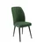 Hanah Home set trpezarijskih stolica Platinum 4 kom, kaki zelena tkanina Jerry, crne metalne noge