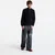 Pulover FRED PERRY Waffle Stitch Half Zip Jumper Black XL